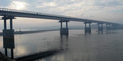 Испытание законченного строительством моста через реку Пяку-Пур на автомобильной дороге «Подъезд к г.Тарко-Сале» в Ямало-Ненецком АО.